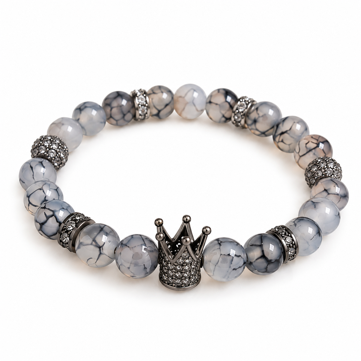 Royal Crown Agate Bracelet