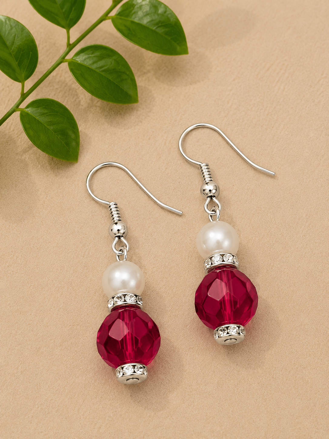 Ruby Pearl Earrings