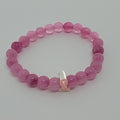 Pink Jade Breast Cancer Awareness Bracelet