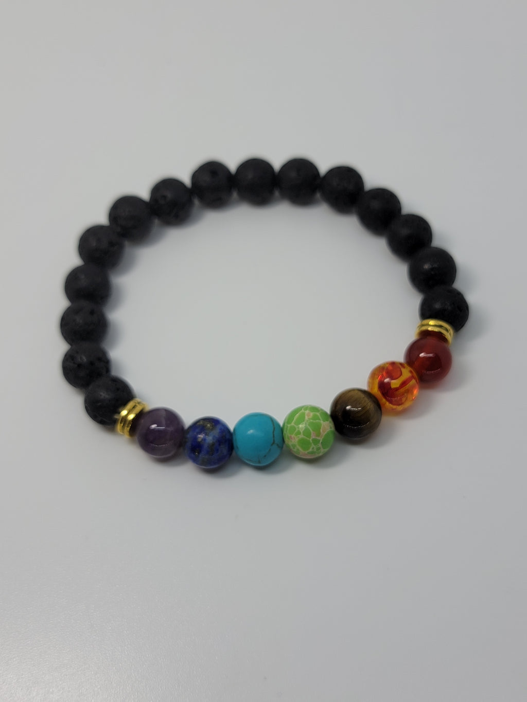 Lavastone chakra bracelet