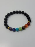 Lavastone chakra bracelet